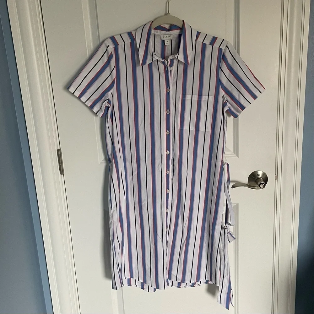 New! J. Crew Short-sleeve belted shirtdress nwt 18994